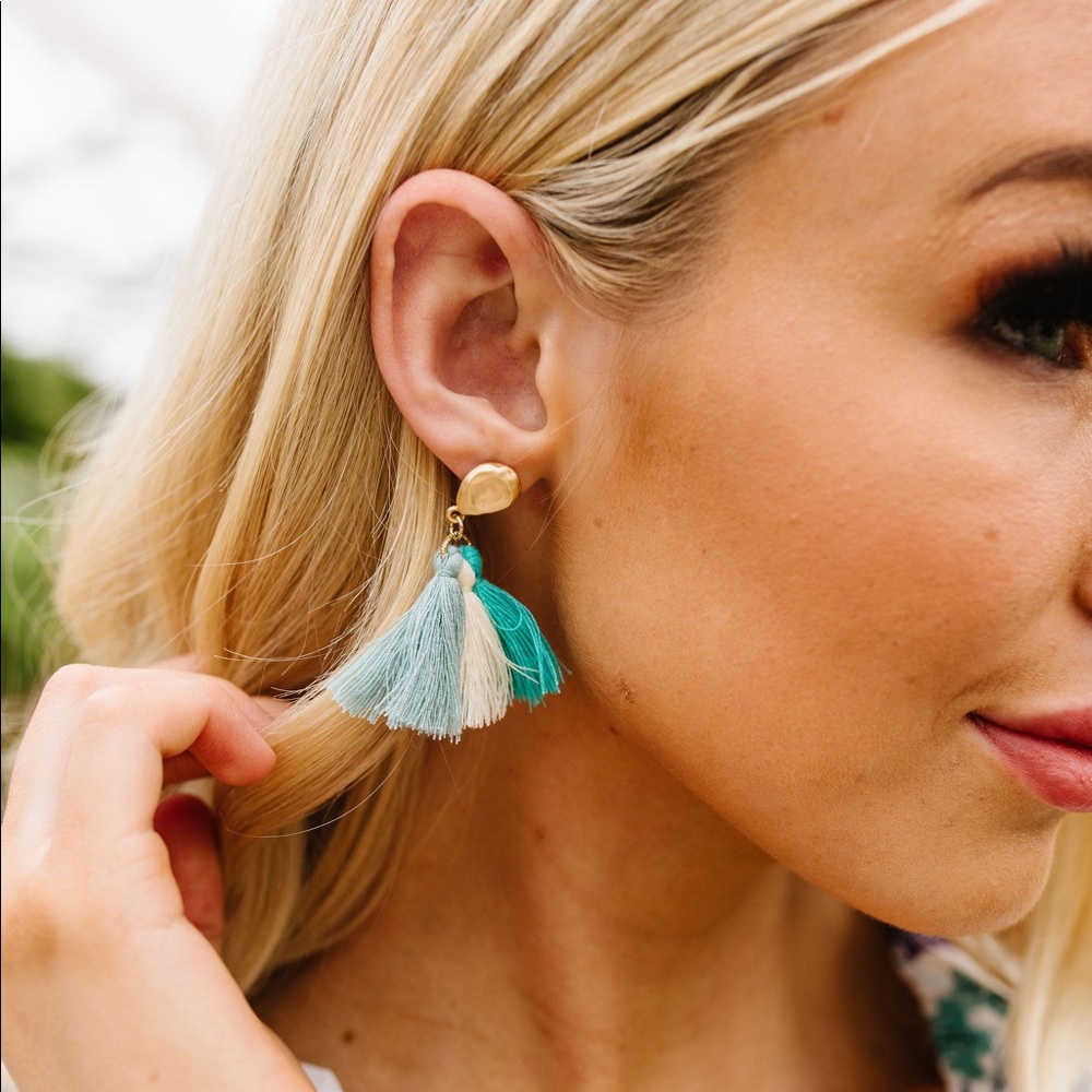 Trio of Tassels Earrings - Picture 4 of 7